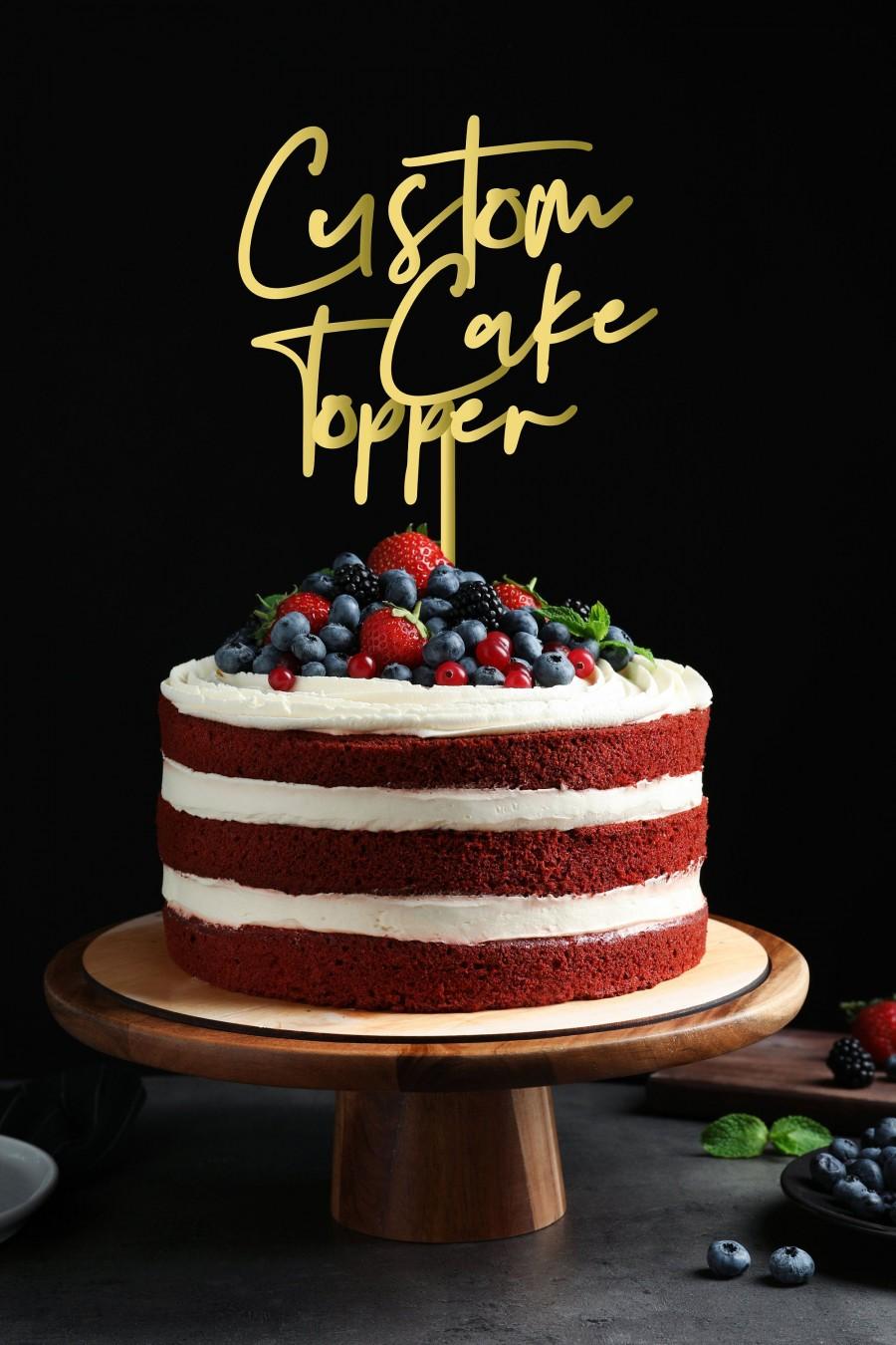 زفاف - Custom Text Cake Topper, Custom Cake topper,Personalized Cake Topper, Wedding Cake Topper,Birthday Cake Topper,Name Cake Topper,Ready in 24H