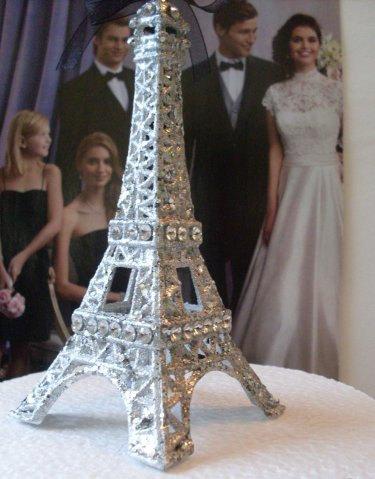 زفاف - Cake Topper Glitter Eiffel Tower  Newburystreetchic cake topper