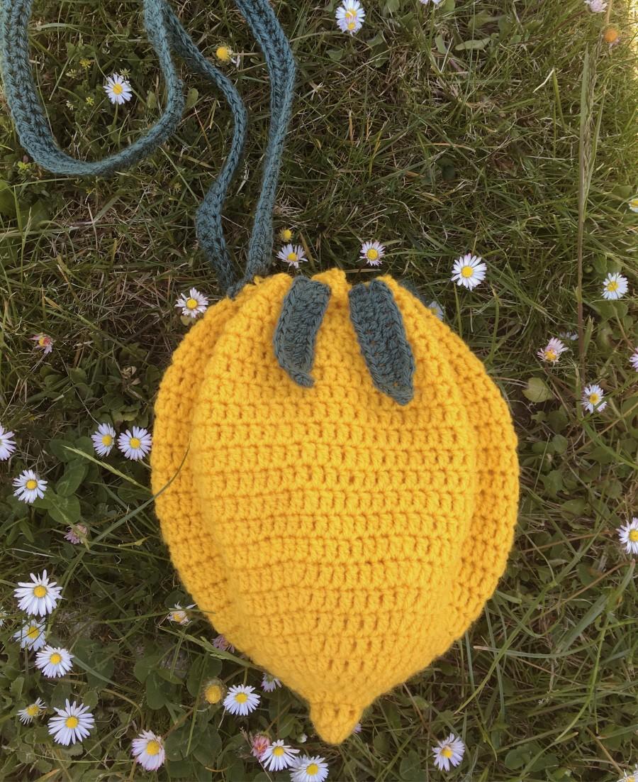Wedding - Crochet pattern lemon bag