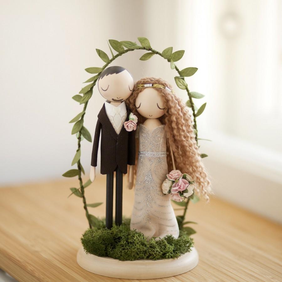Свадьба - Custom Wedding cake topper,Wedding Cake Topper,Rustic Wedding Cake Topper,Mr Mrs Cake Topper,Peg Doll Cake Topper,Personalized Cake