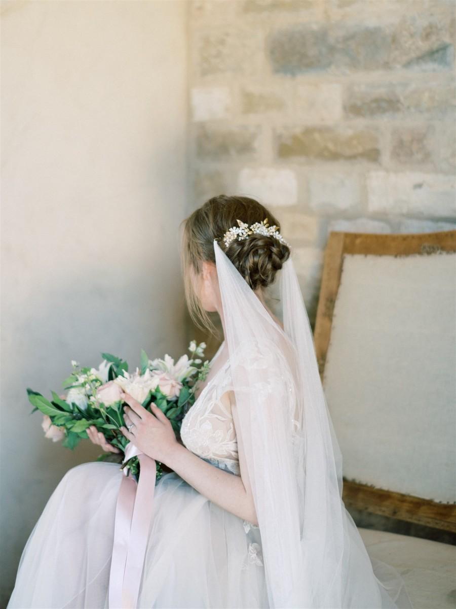 Hochzeit - boho veil, draped veil, bohemian wedding veils, swoop veil, boho wedding veil - NOVA