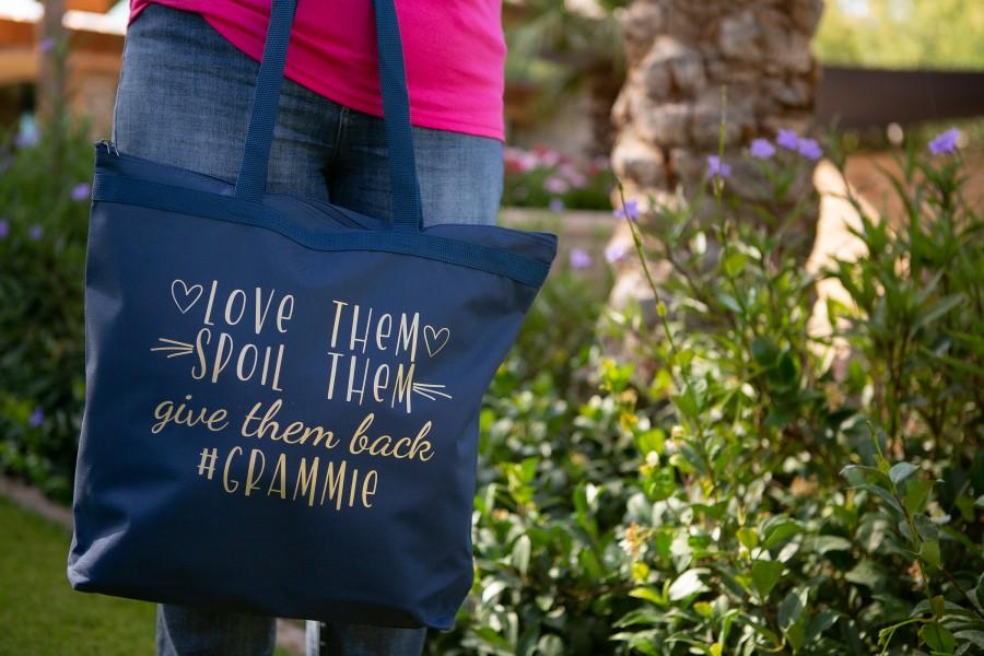 Hochzeit - Love Them, Spoil Them, Give Them Back Tote Bag, Grandparents Gift, Grandma Gift, Tote Bag, Large Tote Bag, Funny Bag