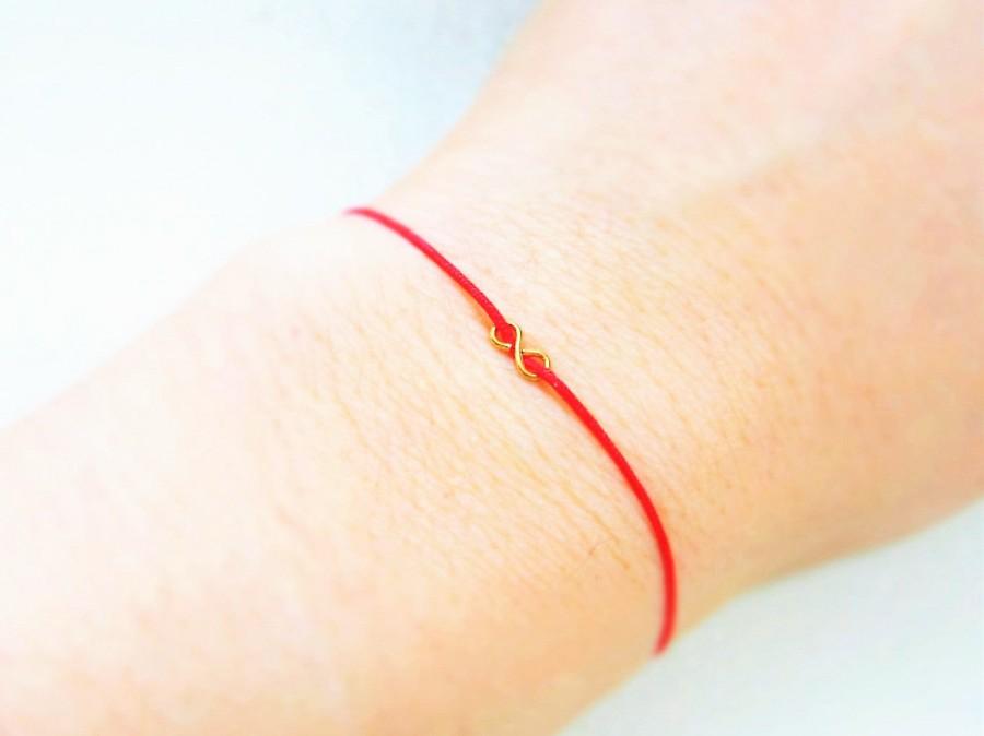 Свадьба - Couples Bracelet, Red String Bracelet, Infinity Bracelet, 7th Anniversary Gift, Family Bracelet, One Year Anniversary, Cyber Monday Sale