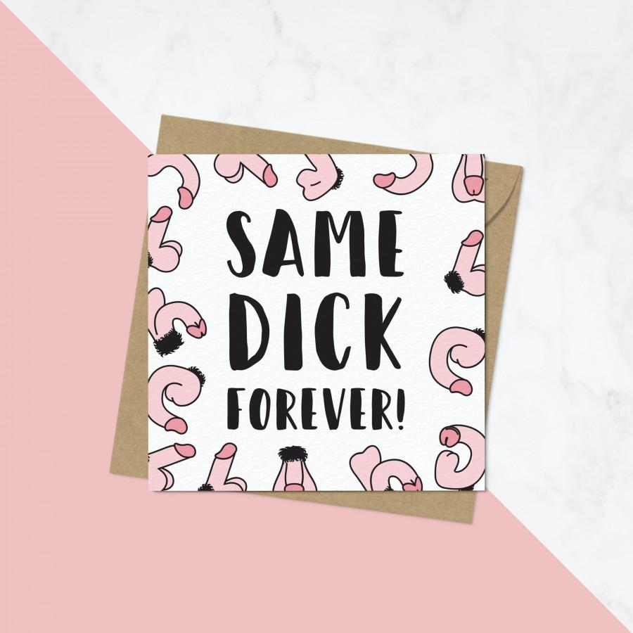 Свадьба - Same Dick Forever! Congratulations On Your Engagement Card, Engagement Card, Anniversary Card For Wife, Girlfriend Card, Engagement #326