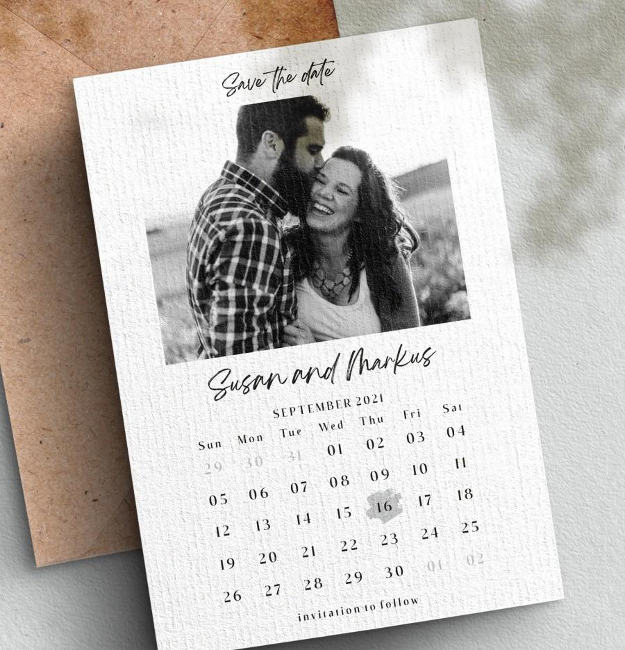 زفاف - Magnetic Save the Date Cards, Simple Magnetic Save the Date Card, Picture Wedding Magnetic Postcards with Envelopes, Custom