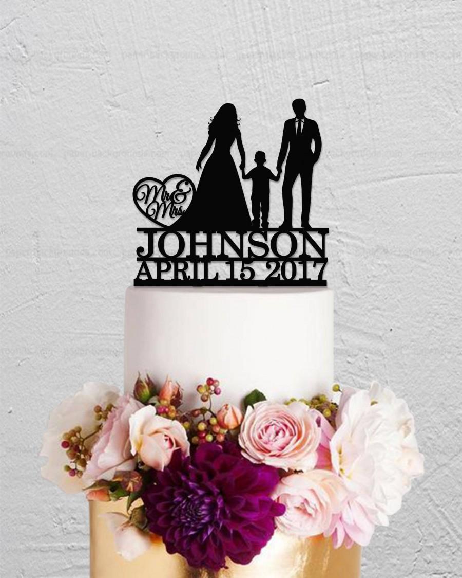 Hochzeit - Wedding Cake Topper,Custom Cake Topper,Family Cake Topper,Custom Cake Topper,Children Cake Topper,Couple Cake Topper,Mr And Mrs Cake Topper