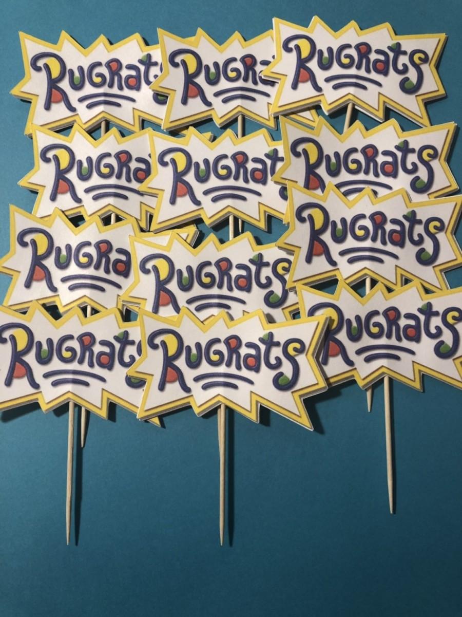 Wedding - 12 RugRats Cupcake toppers