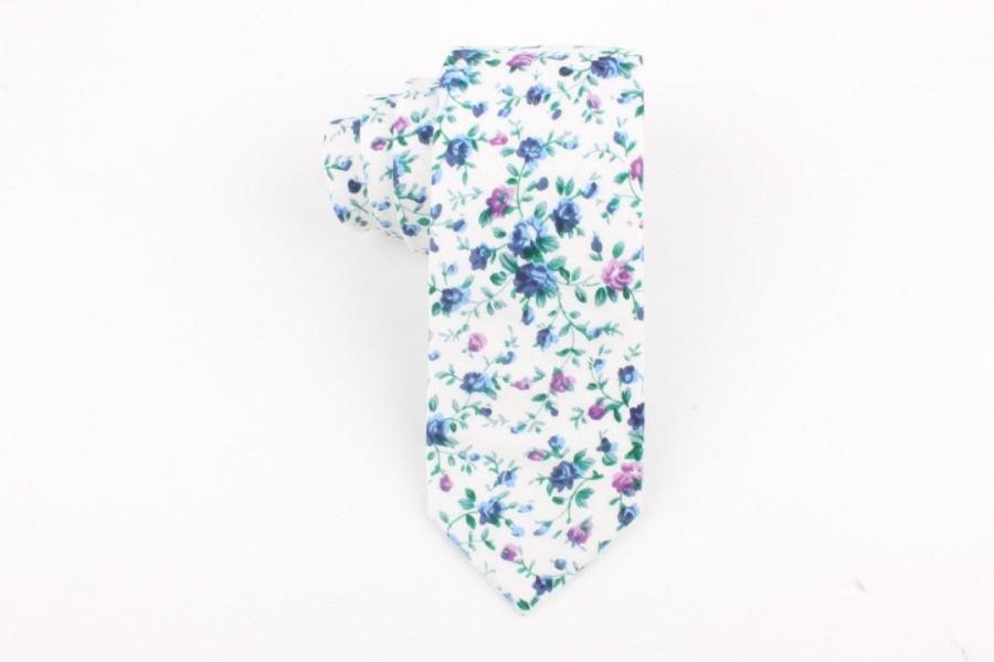 زفاف - WISTERIA Floral Skinny Tie 2.36"