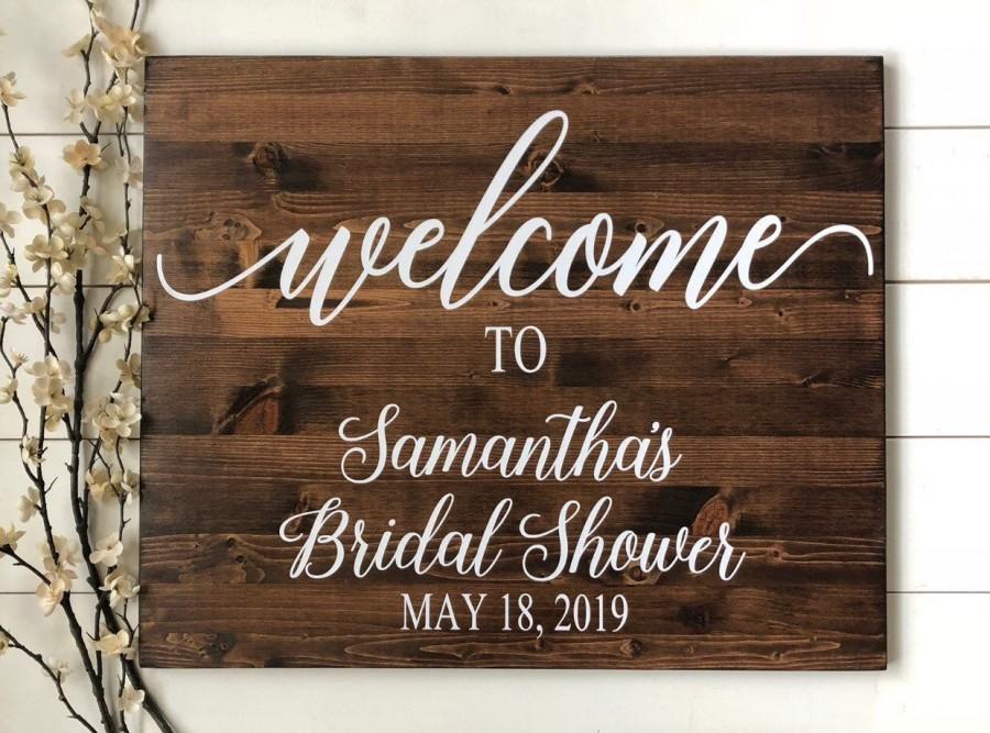 Hochzeit - Bridal Shower Welcome Sign - Wedding Welcome Sign - Rustic Wood Wedding Sign - Rustic Wedding Decor - Country Wedding - Bridal Shower Decor