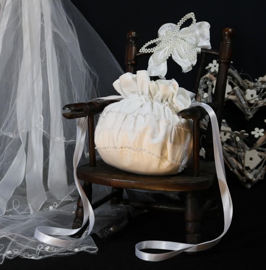 Hochzeit - Wedding bag, pompadour bag, women's bag with straps, wrist bags, party accessory
