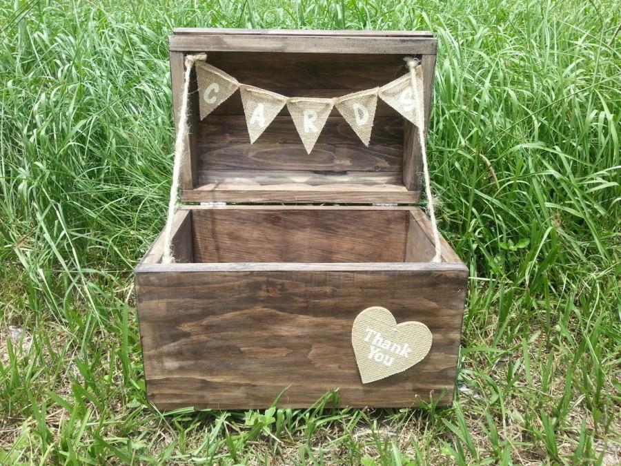Hochzeit - Rustic Wood Card Holder/ Wedding Card Chest/ Wedding Card Box/ Card Box/ Card Chest