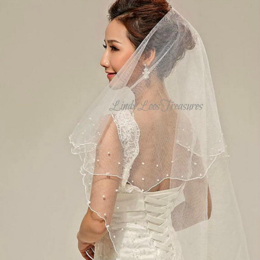 Hochzeit - Pink Drop Veil, veil, handmade, wedding veil, soft veil, Bridal Veil, bride to be, pink veil, veil wedding, soft wedding veil, drop veil