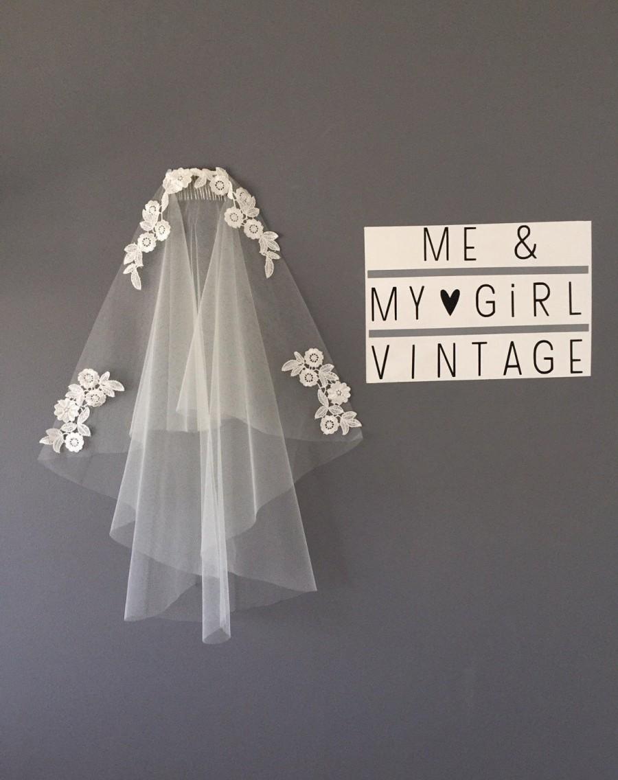 Mariage - Boho veil, Vintage Inspired wedding veil