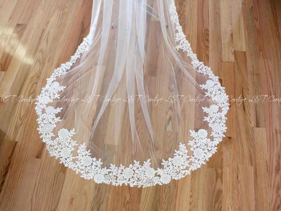 Mariage - Champagne Color One Tier Veil 