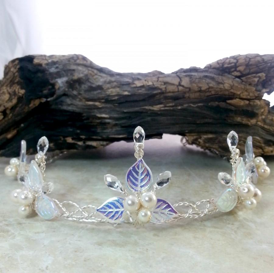 زفاف - Crystal Princess Tiara Silver or Gold Wire Fairytale Wedding Costume Crown