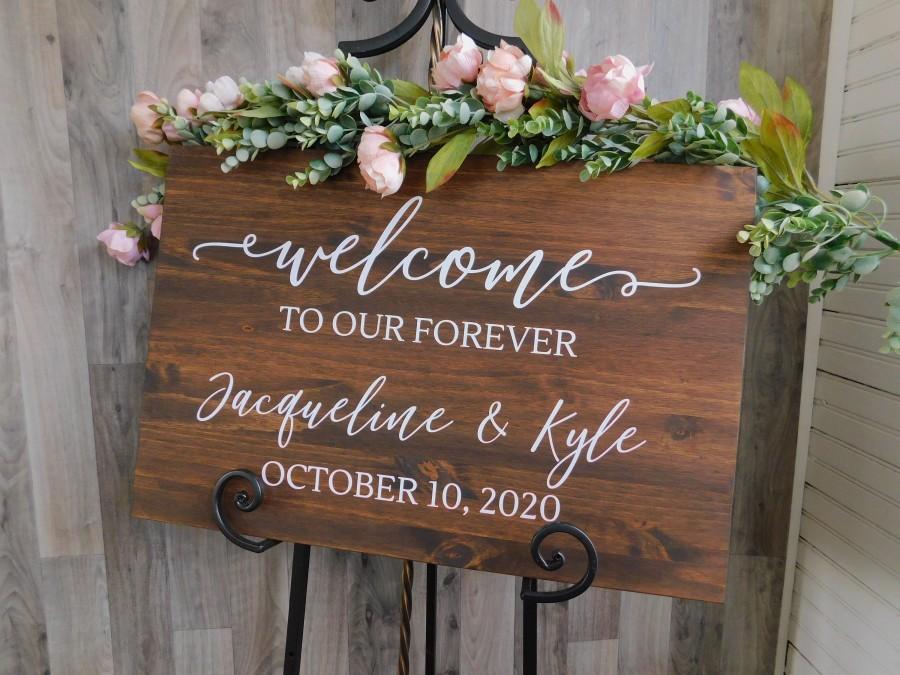Wedding - Welcome To Our Wedding Wood Sign 