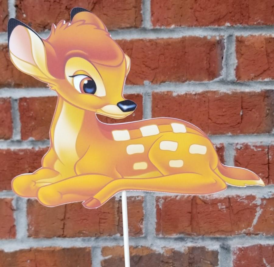 زفاف - 1 Disney Bambi Cake Topper or Centerpiece Pick