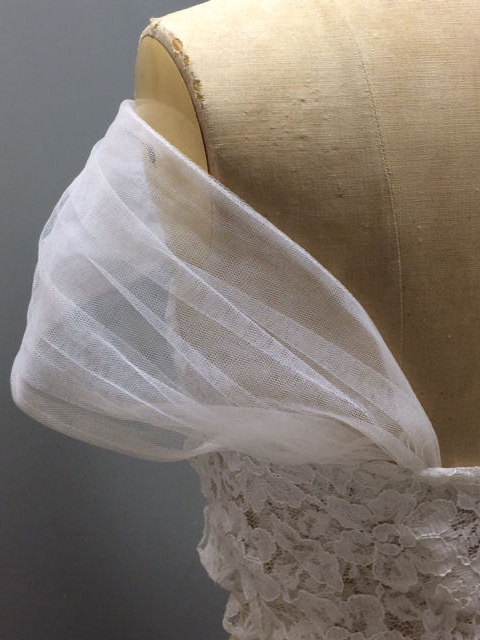 زفاف - DETACHABLE STRAPS wedding dress boho bridal vintage sleeves lace strapless fishtail beach ivory white short 10 12 14 16 a-line bohemian veil