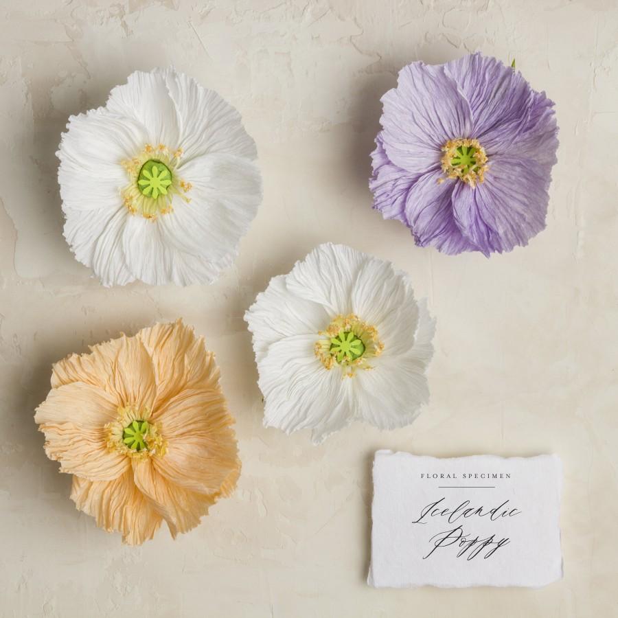 Wedding - Icelandic Poppy—Handmade Crepe Paper Flower