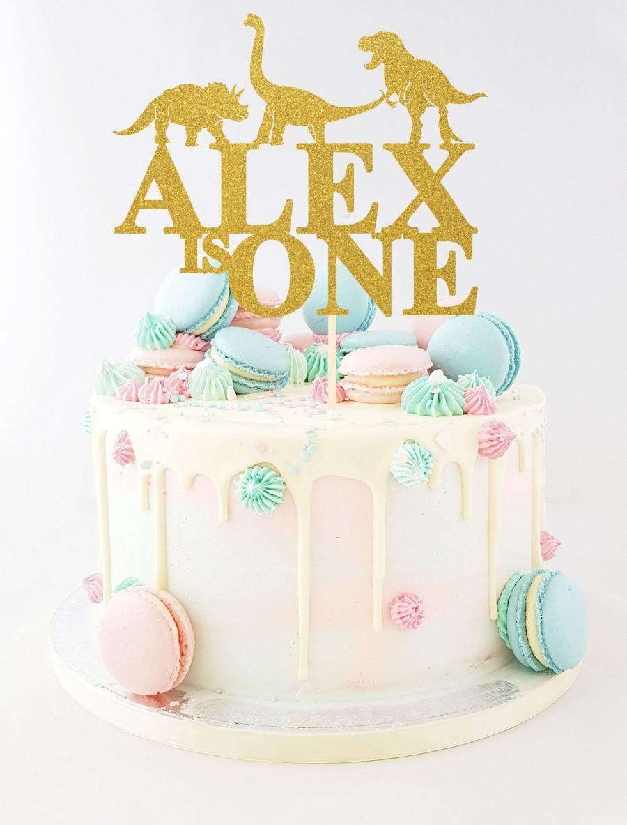 Mariage - Personalised Cake Topper - Dinosaur Cake topper, Smash Cake Topper, Birthday Party, Birthday Cake Topper, Birthday Decor, Dinosaur Party