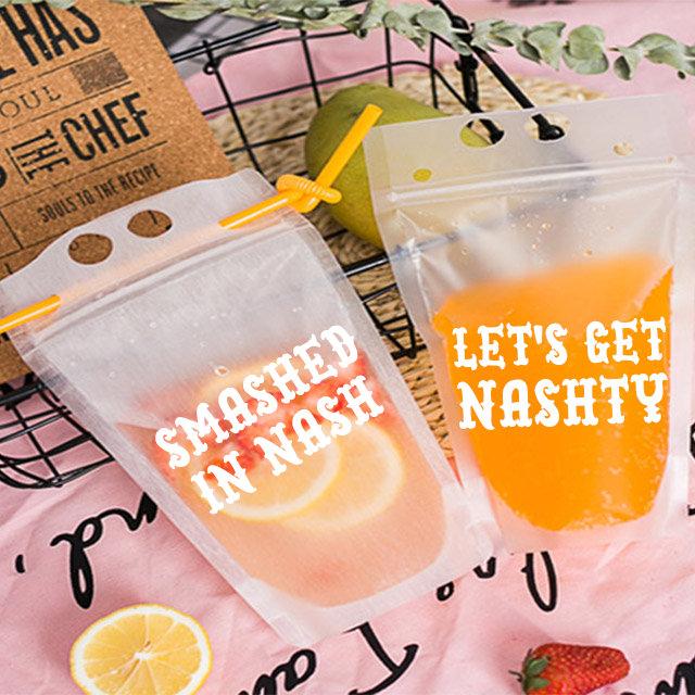 Hochzeit - Nashlorette CustomDrink Pouches- Nashville CapriSun Pouches -Bachelorette Booze Bag