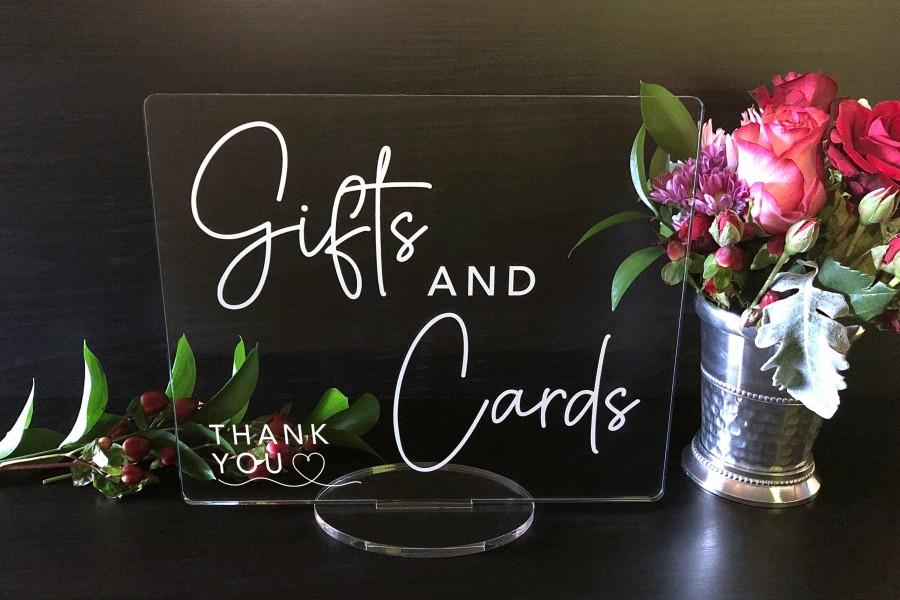 Wedding - Gifts & Cards Table Wedding Acrylic Sign