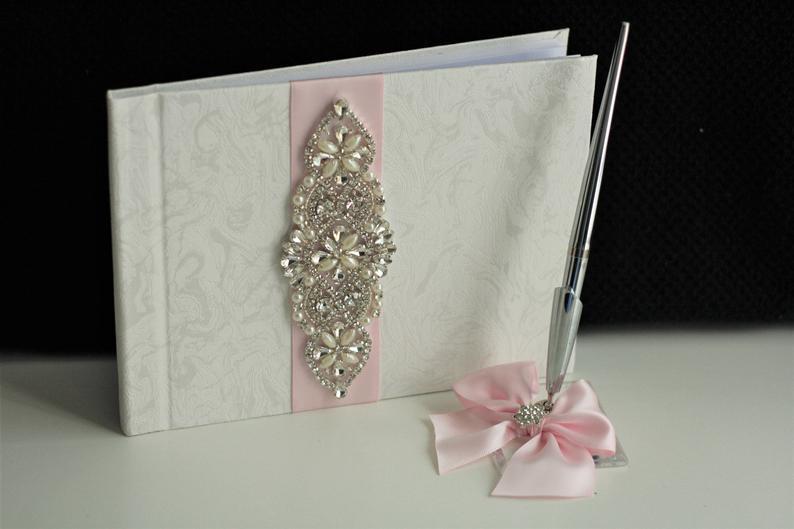 Mariage - Wedding Guest Book, Guest Book with Pen, Wedding Guestbook