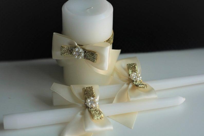 Mariage - Gold Wedding Candles