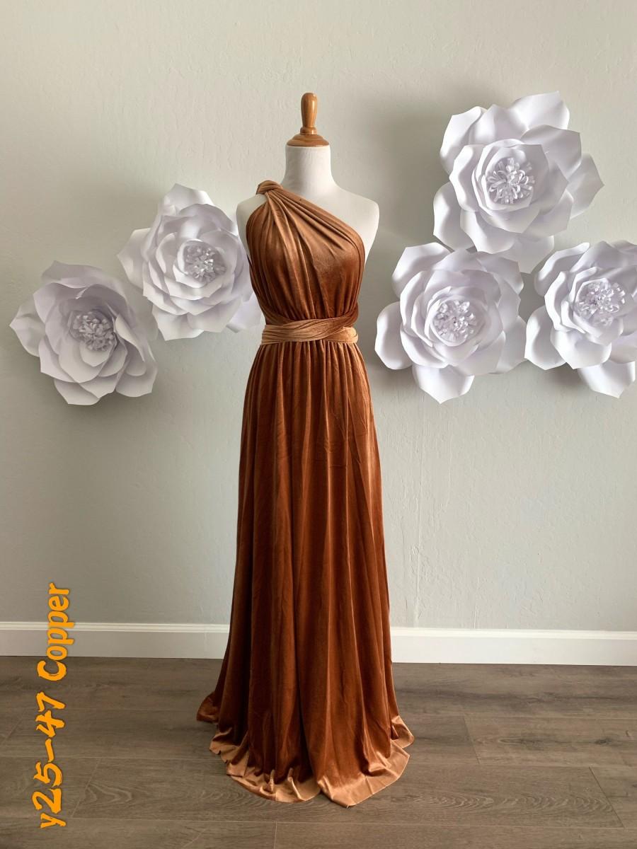 زفاف - Velvet dress ,Velvet Bridesmaid Dress , velvet long infinity Dress velvet wrap dress velvet party dress Evening dress, Free Shipping