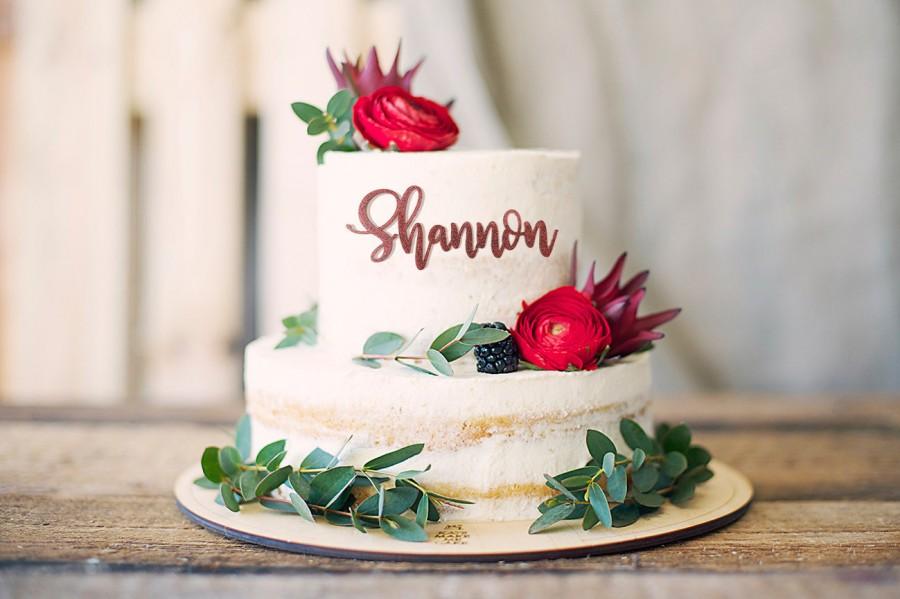 Wedding - Personalized Cake Name Plate, Cake Name Plaque, Birthday Cake Decoration, Personalized Cake Decoration Plaque, Birthday Cake Charm