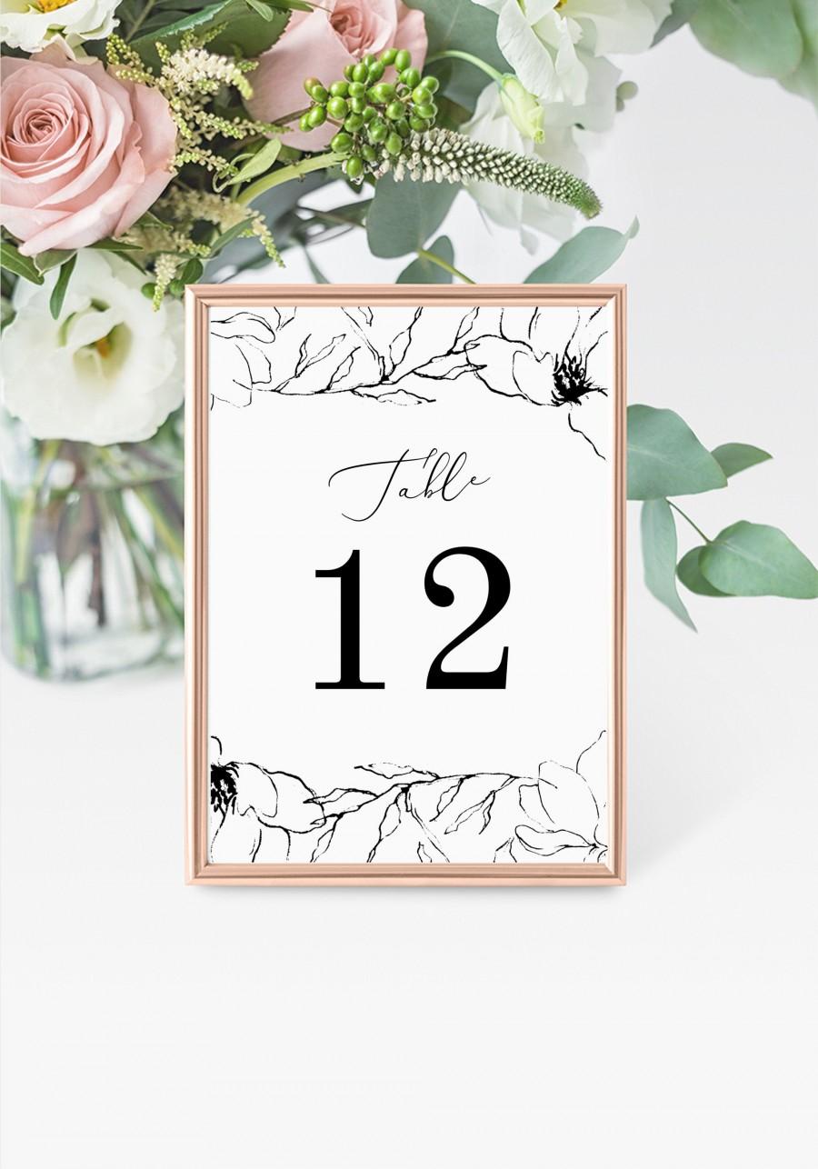 Mariage - Rustic Table Numbers 5x7" INSTANT DOWNLOAD, Printable Wedding Table Numbers, DIY Printable Decorations, Templett, Editable, INSW019