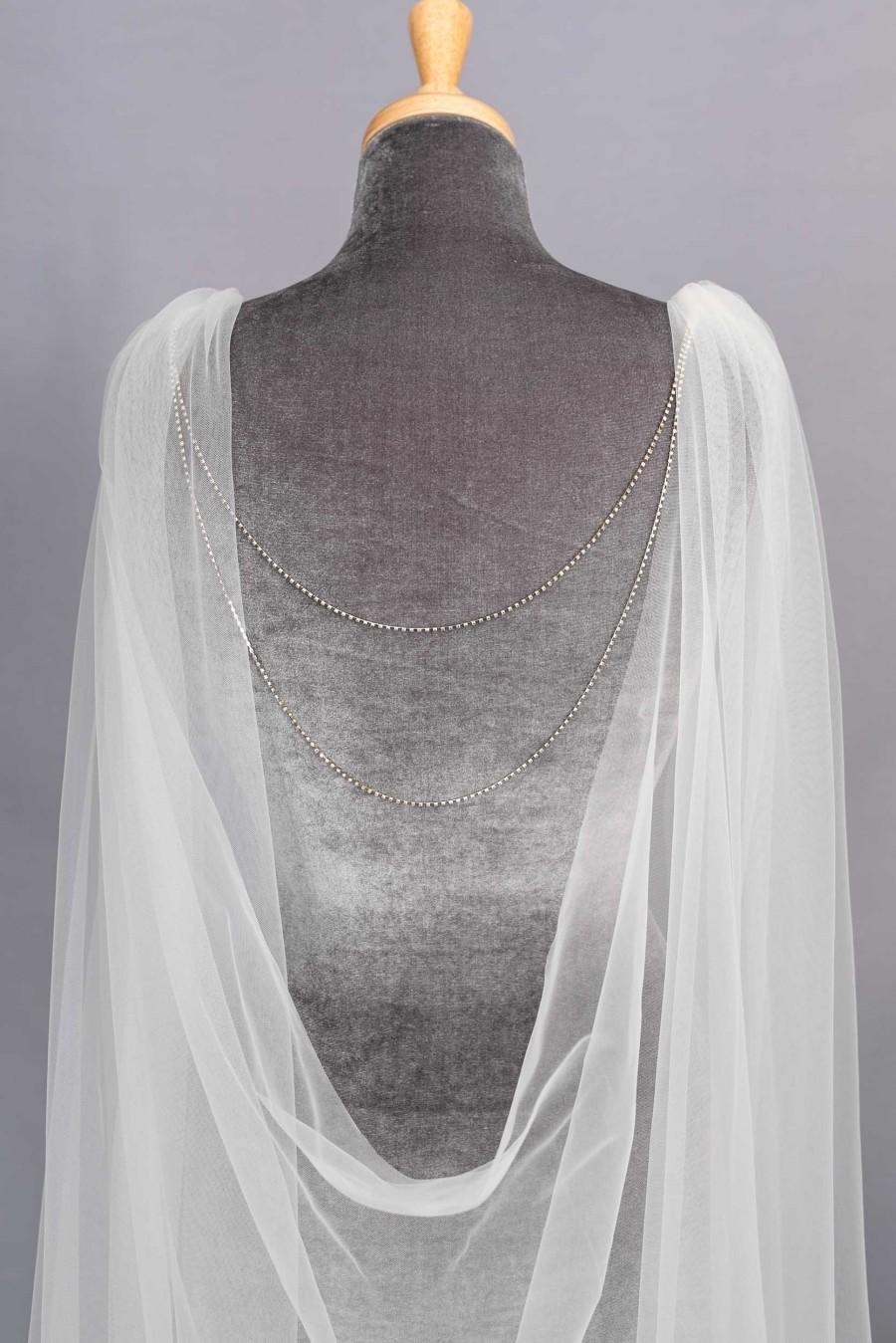زفاف - Draped cape veil - Delilah