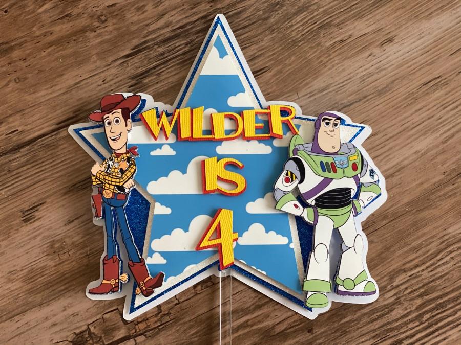 Wedding - Toy Story inspired Cake Topper/ Toy story cupcake Toppers/ Toy Story Birthday banner/ Toy Story birthday/ Custom Cake Topper/ Toy Story Cake
