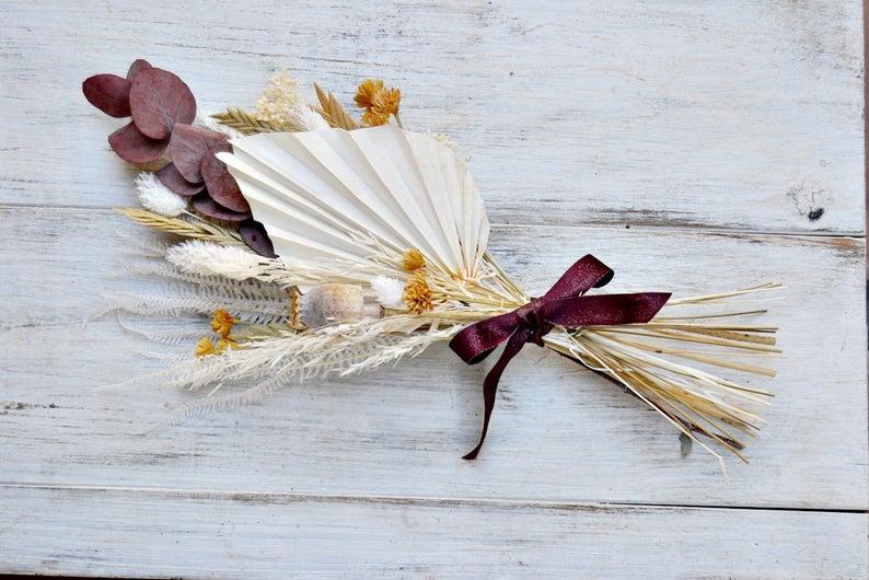 Hochzeit - Palm Spear Mini Dried Bouquet Home Decoration Arrangement, Floral Arrangement Minimal Decor, Eternal Mini Bouquet.