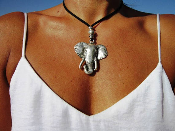 Mariage - Long necklace, elephant necklace,boho jewelry, bohemian jewelry, hippy jewelry, bohemian necklaces, boho necklaces, minimalist jewelry