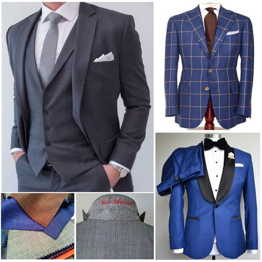 Свадьба - Men's Custom Made to Measure Suit Business Formal Wedding Men Bespoke Suit that Fits-Custom Suit-Men's suit-Groom Suits