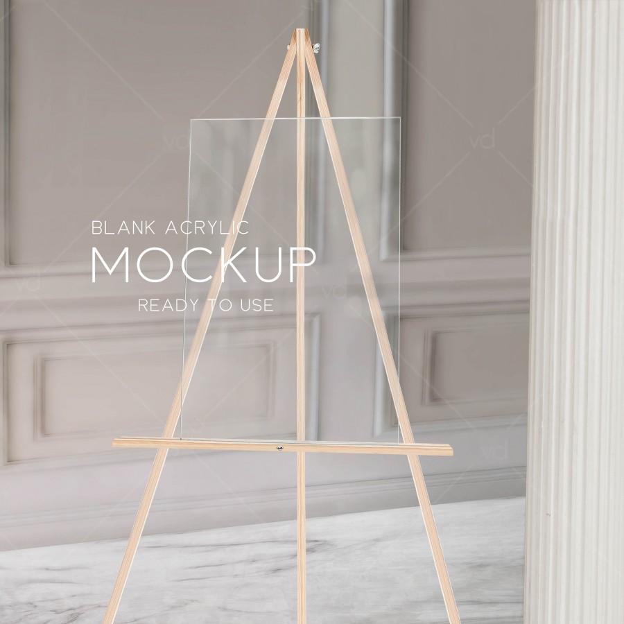 Hochzeit - Acrylic Sign Mockup, Vertical Acrylic Sign Mockup, Wedding Easel Mockup, Clear Acrylic Mockup, Acrylic Wedding Sign Mockup, VDieu-389