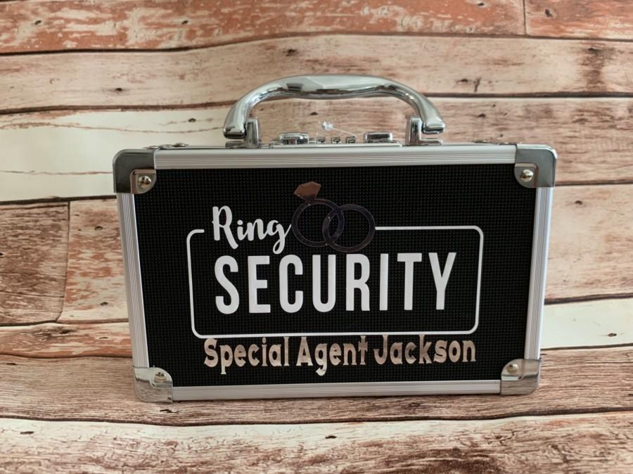 Wedding - RING SECURITY Briefcase Only - Ring Bearer Case Limited time FREE Personalization!! sunglasses extra charge. Combination, keyless, lockable!