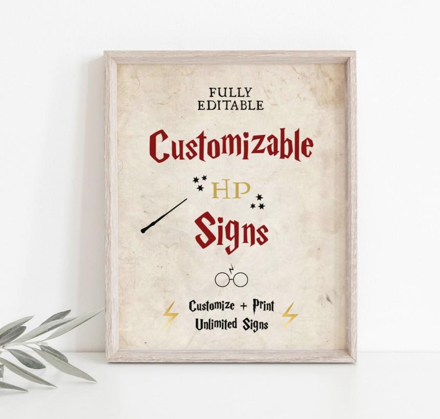 Hochzeit - Wizard Customizable Sign 