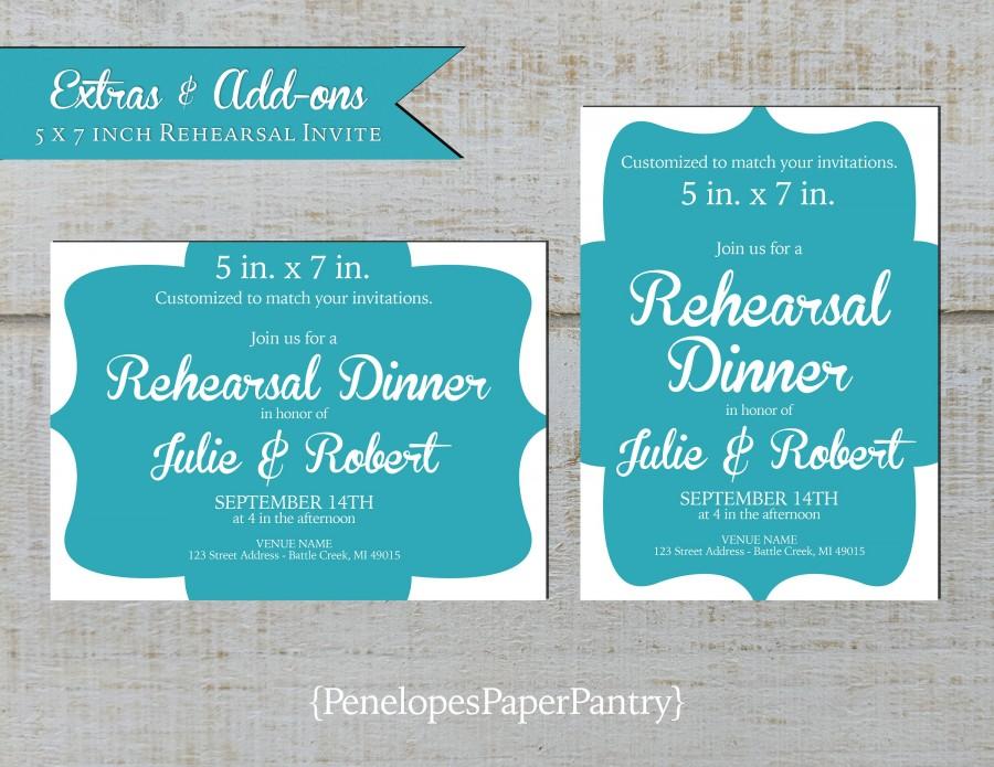 Wedding - Rehearsal Dinner Invitation,Matches Invitation,Coordinates With Invitation,5x7 Size,Matching Paper,Printed Invitations,White Envelopes