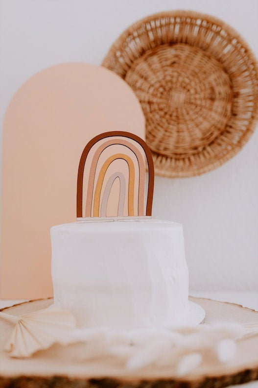 زفاف - Boho Rainbow Cake Topper