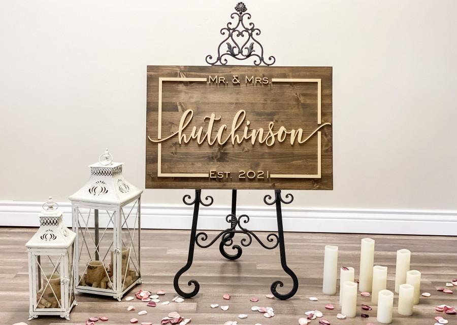 Mariage - Wedding Sign, Wedding Welcome Sign, 3D Wedding Sign, Wedding Name Sign, Wedding Venue Sign, Mr Mrs Sign, 3D Sign, Wooden Wedding Sign