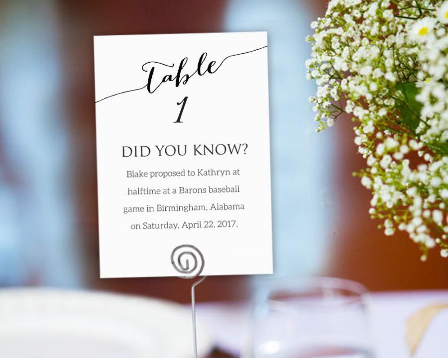 Hochzeit - 1-50 Fun Facts Wedding, Fun Facts Wedding Cards, Table Numbers Fun Facts, Did You Know Cards, Wedding Couple, Table Cards Wedding Printable