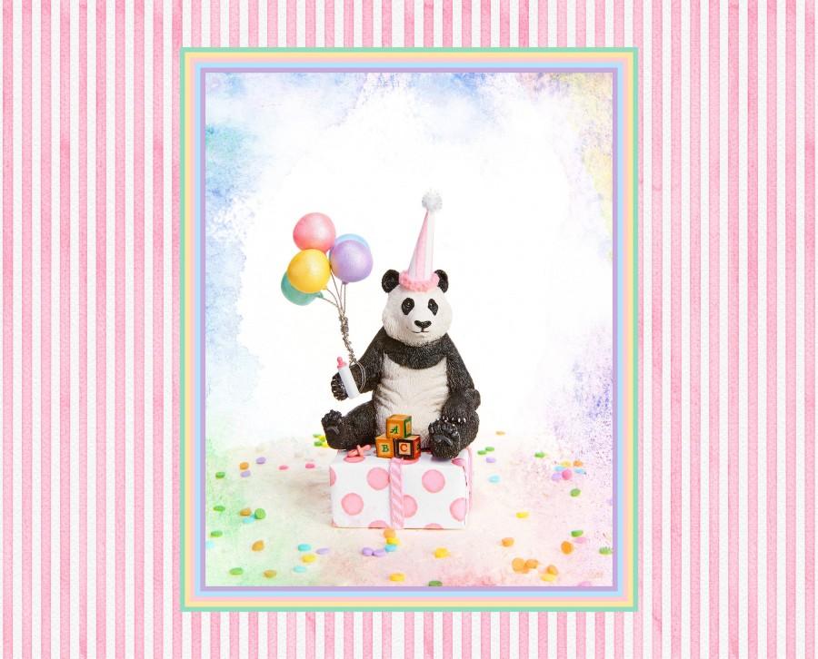 Mariage - Panda Baby Shower/ Animal Baby Shower Cake Topper/ Party Animal Baby Shower Cake