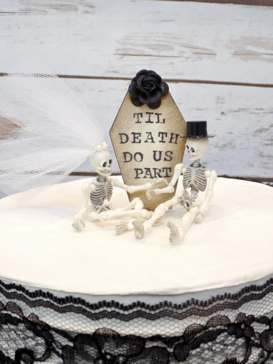 Hochzeit - Till Death Do Us Part Wedding Cake Topper 