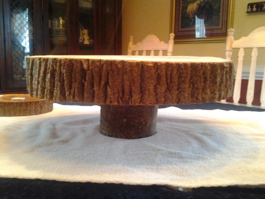 Mariage - 14" Poplar Log RUSTIC WEDDING CAKE Stand