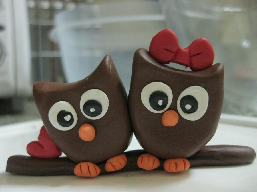 Hochzeit - Love Owls Cake topper