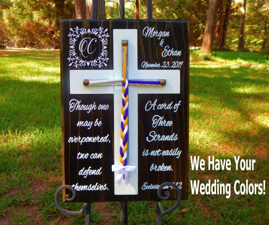 زفاف - Cord of Three Strands, Wedding Braid Cross, Wedding Ceremony, Unity Braids Ecclesiastes 4:12, Wedding Signs, Unity Ceremony Alternative Vows