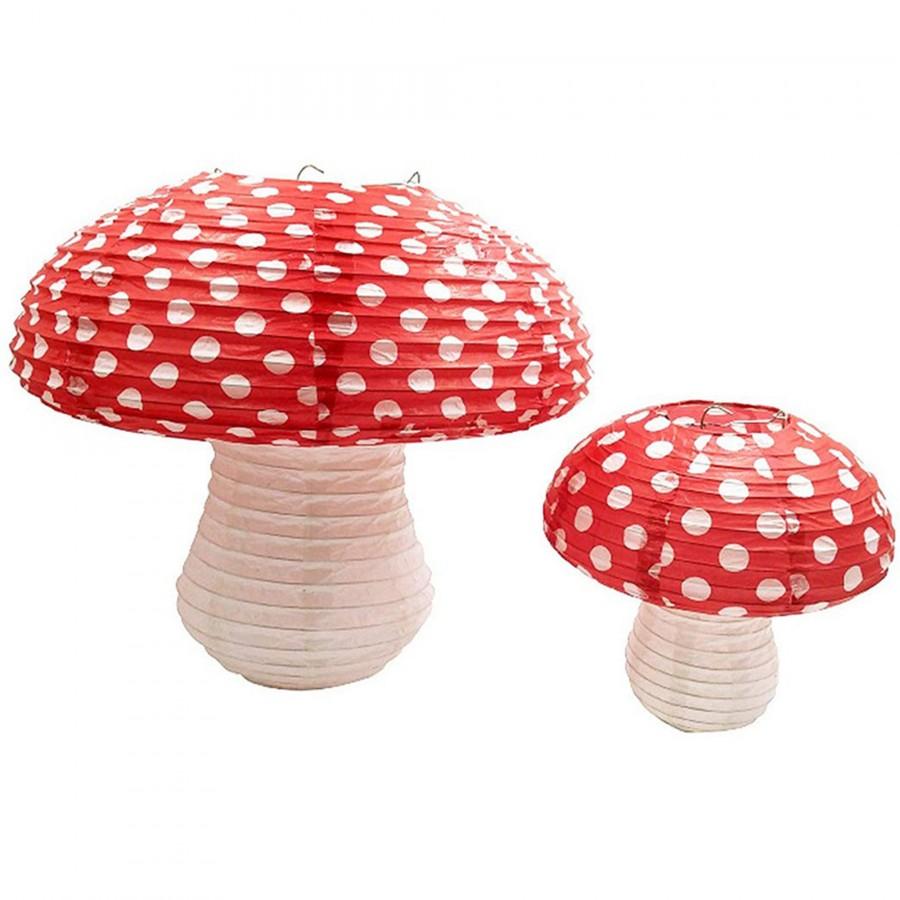 Wedding - Mushroom Paper Lantern Decoration Chinese  Ball Marriage Party Decorations Holiday Style Party Supplies Wedding Favors Holiday Supplies