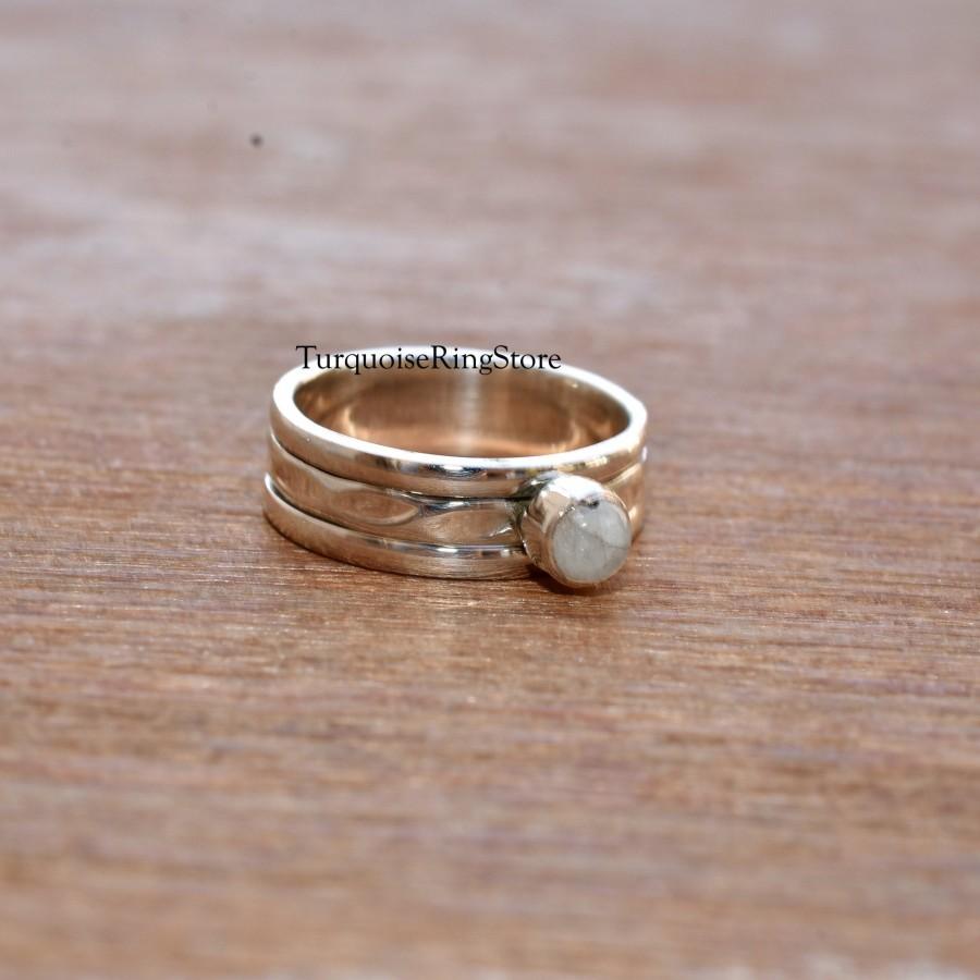 زفاف - Moonstone Ring, Spinner Ring, Fidget Ring, Boho Ring, Promise Ring, Meditation Ring, 925 Silver Ring, Handmade Ring, Women Ring, Gift Her